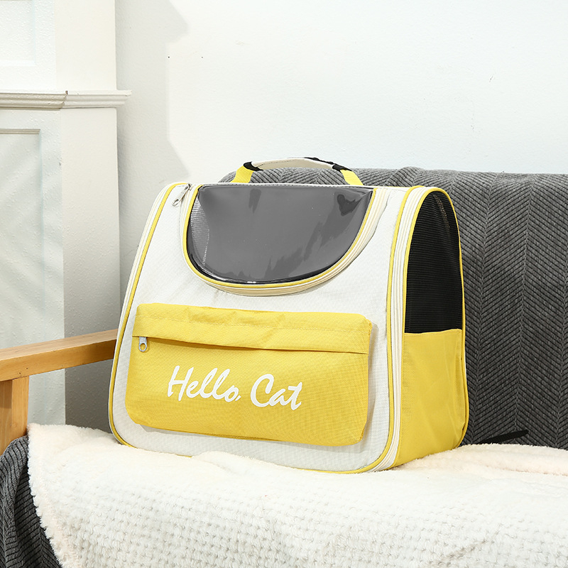 Geantă/cutie pentru animale de companie din PVC, transparentă, respirabilă, portabilă, cu duritate medie