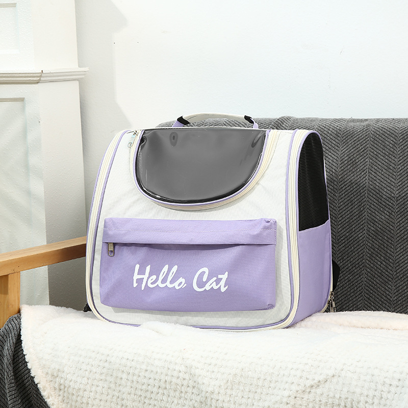 Geantă/cutie pentru animale de companie din PVC, transparentă, respirabilă, portabilă, cu duritate medie