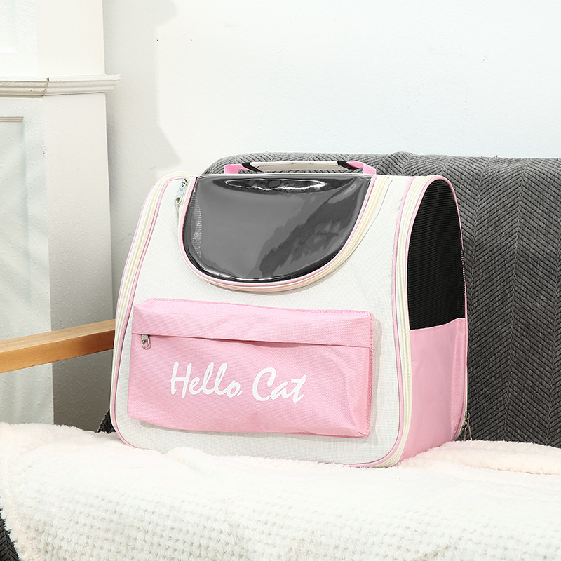 Geantă/cutie pentru animale de companie din PVC, transparentă, respirabilă, portabilă, cu duritate medie