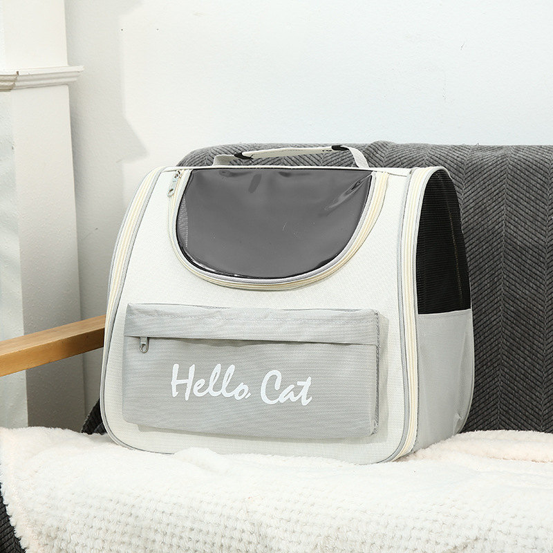 Geantă/cutie pentru animale de companie din PVC, transparentă, respirabilă, portabilă, cu duritate medie