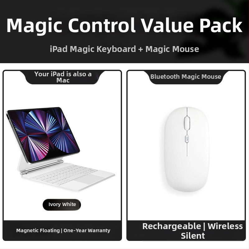 Bluetooth klávesnica pre iPad, kompatibilná s Magic Keyboard — ergonomická podpora, hmotnosť 260 g, OEM spracovanie