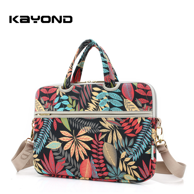 Kayond KY-20 Τσάντα Ώμου για Notebook/Tablet – Καμβάς, Φερμουάρ, Εσωτερική Τσέπη με Φερμουάρ, Τσέπη για Τηλέφωνο, Μοντέρνο σχέδιο με Ρίγες