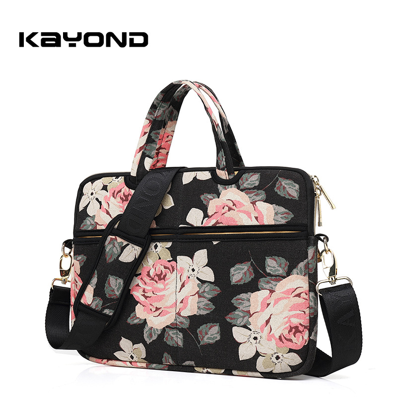 Kayond KY-20 Τσάντα Ώμου για Notebook/Tablet – Καμβάς, Φερμουάρ, Εσωτερική Τσέπη με Φερμουάρ, Τσέπη για Τηλέφωνο, Μοντέρνο σχέδιο με Ρίγες