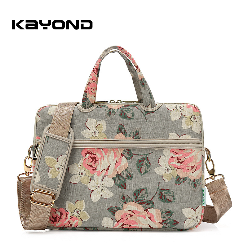Kayond KY-20 Τσάντα Ώμου για Notebook/Tablet – Καμβάς, Φερμουάρ, Εσωτερική Τσέπη με Φερμουάρ, Τσέπη για Τηλέφωνο, Μοντέρνο σχέδιο με Ρίγες