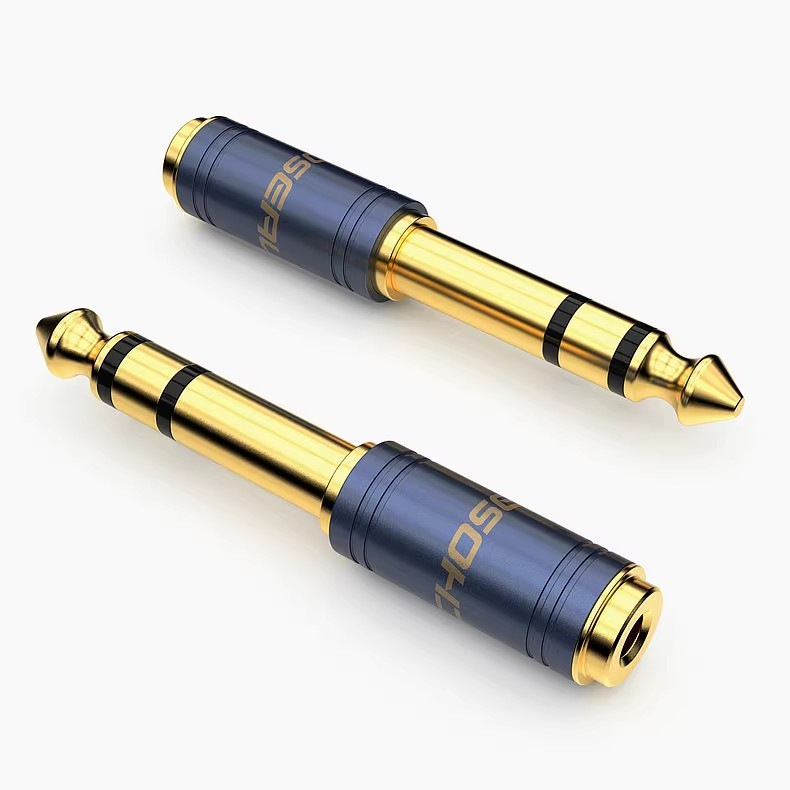 Adaptor audio Akihabara de la 6,5 mm la 3,5 mm pentru chitară, tastatură, microfon și căști – model QD2022/QD2023