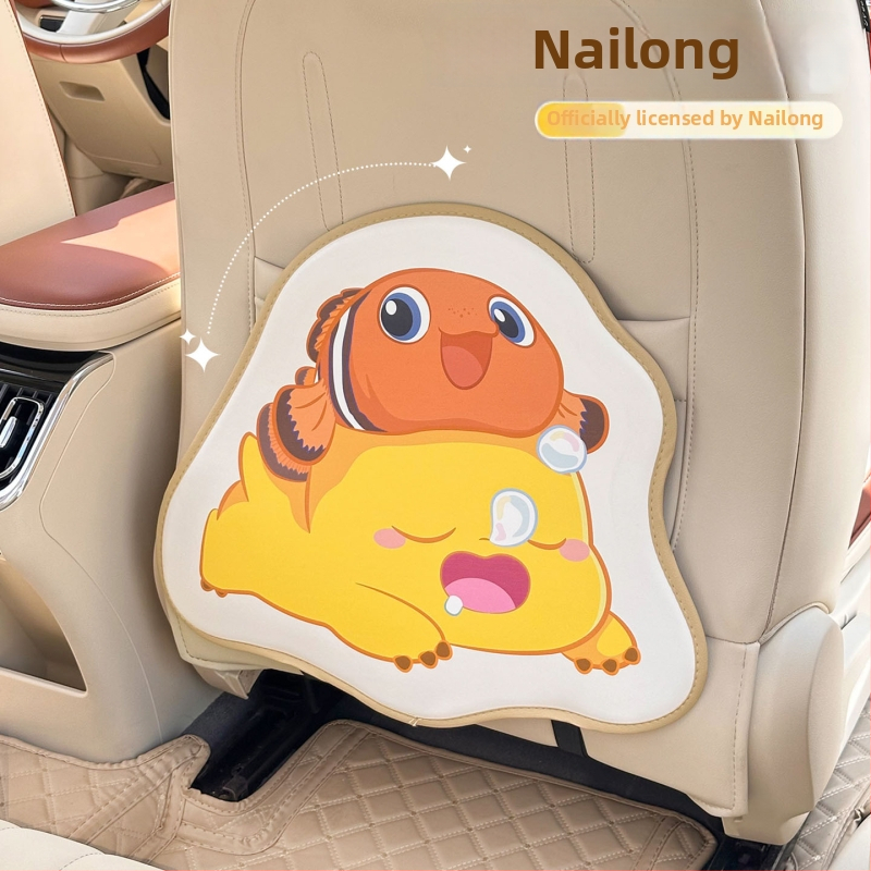 Автомобилна подпора за облегалката против удари – всесезонна кожена, пълнеж от пяна, универсална, модел Milk Dragon