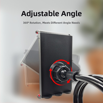 Držiak na tabletu a telefón s otočnou guľovou hlavou, univerzálny dvojúčelový klip a podstavný stojan – model 1002, hmotnosť 90 g, kompatibilný s iPad/iPhone/iPod.