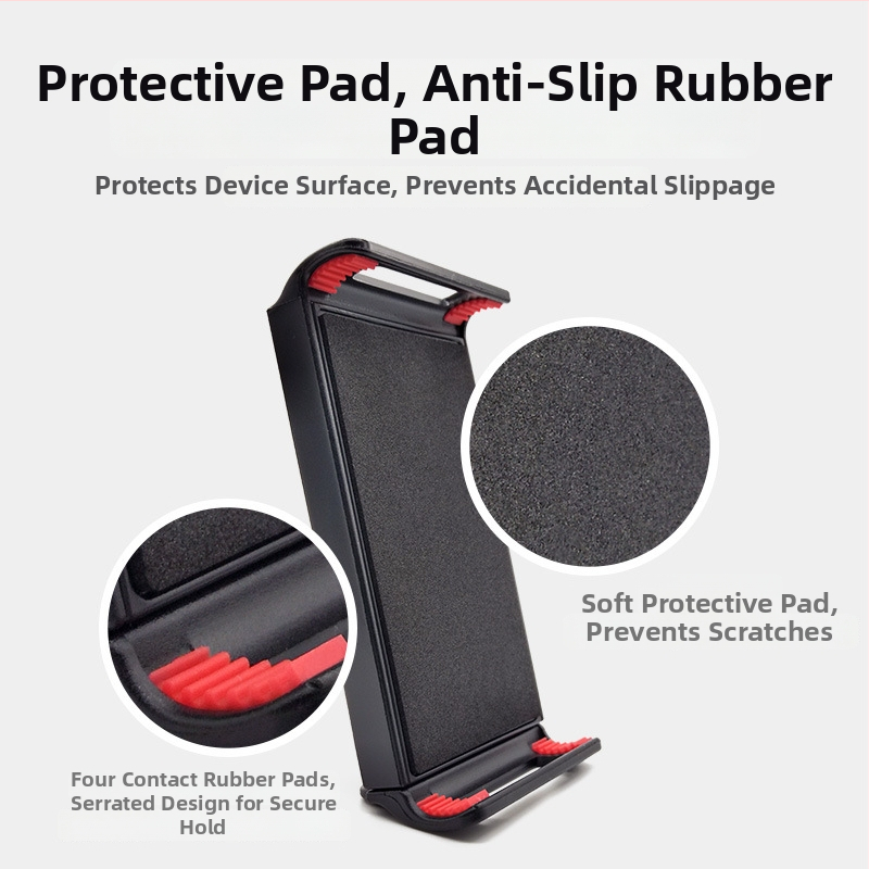 Držiak na tabletu a telefón s otočnou guľovou hlavou, univerzálny dvojúčelový klip a podstavný stojan – model 1002, hmotnosť 90 g, kompatibilný s iPad/iPhone/iPod.