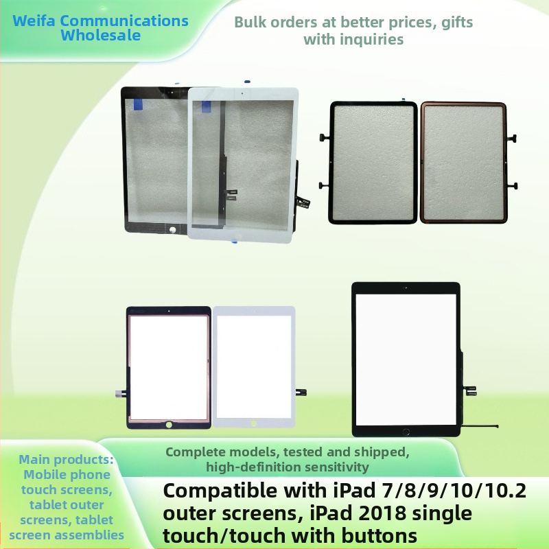 Pakeičiama jutiklinio ekrano plokštė iPad 7–10 kartoms (2018), suderinama su 1–3 kartoms