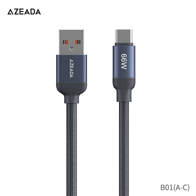 Master USB-C плетен кабел за данни, 66W бързо зареждане, мултисъвместим