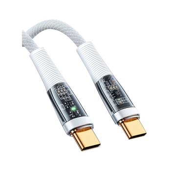 Cablu de încărcare rapidă 3-în-1 cu Lightning, Micro USB și Type-C, cablu împletit, indicator de lumină, ieșire maximă 480