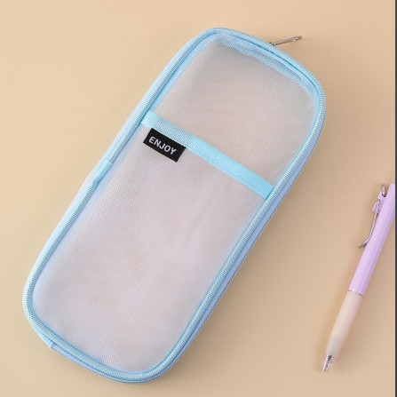 Riley nylonové puzdro na ceruzky so sieťovým zipsom – voľnočasový štýl, univerzálne použitie