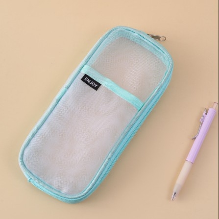 Riley nylonové puzdro na ceruzky so sieťovým zipsom – voľnočasový štýl, univerzálne použitie