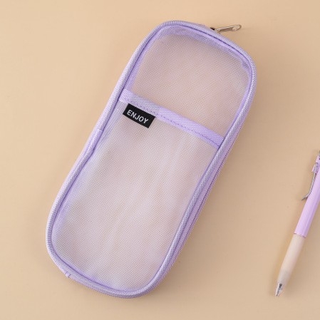 Riley nylonové puzdro na ceruzky so sieťovým zipsom – voľnočasový štýl, univerzálne použitie