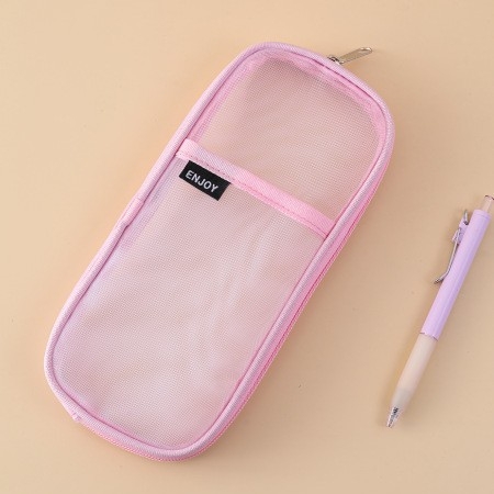 Riley nylonové puzdro na ceruzky so sieťovým zipsom – voľnočasový štýl, univerzálne použitie