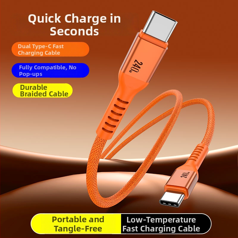 Wancore PD3.1 Type-C kabel za podatke, 240W brzo punjenje, pleteni kabel