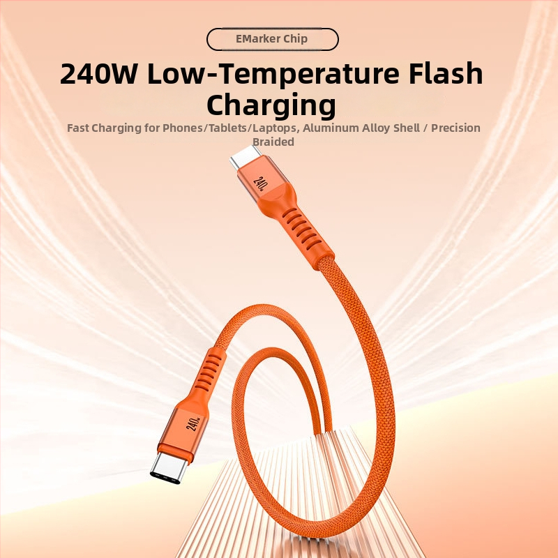 Wancore PD3.1 Type-C kabel za podatke, 240W brzo punjenje, pleteni kabel