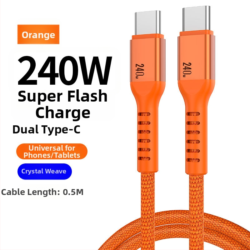 Wancore PD3.1 Type-C kabel za podatke, 240W brzo punjenje, pleteni kabel