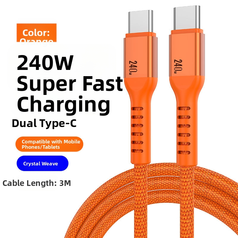 Wancore PD3.1 Type-C kabel za podatke, 240W brzo punjenje, pleteni kabel
