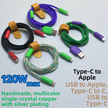 Kábel na dáta zo silikónu s konektormi Lightning a USB-C, dĺžka 1–2 m, rýchle nabíjanie, max. 100 W, dizajn s jedným koncom