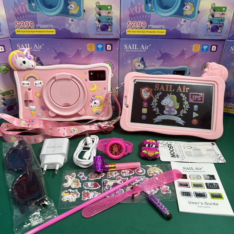 Android planšetdēlis bērniem ar acīm aizsardzību, četrkodolu 1,5GHz procesors, 256GB flash atmiņa, 5G savienojamība, divu kameru sistēma