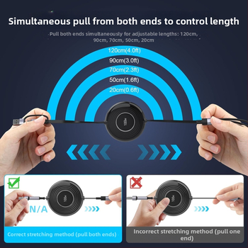 HXBO PD100W rýchlonabíjací dátový kábel, 3-v-1 dizajn s konektormi Lightning, USB-A a Type-C, dĺžka 1–2 m, Type-C výstup, materiál TPE