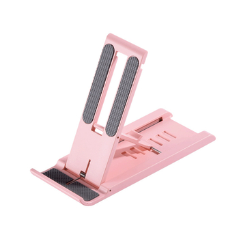 Suport de birou pentru telefon mobil și tabletă, pliabil, compact, mecanism push-pull, plastic