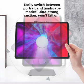 Stolný magnetický držiak pre Apple zariadenia – hliníková zliatina podstavec, model PB01-13, OEM spracovanie, kompatibilný s iPad a iPhone