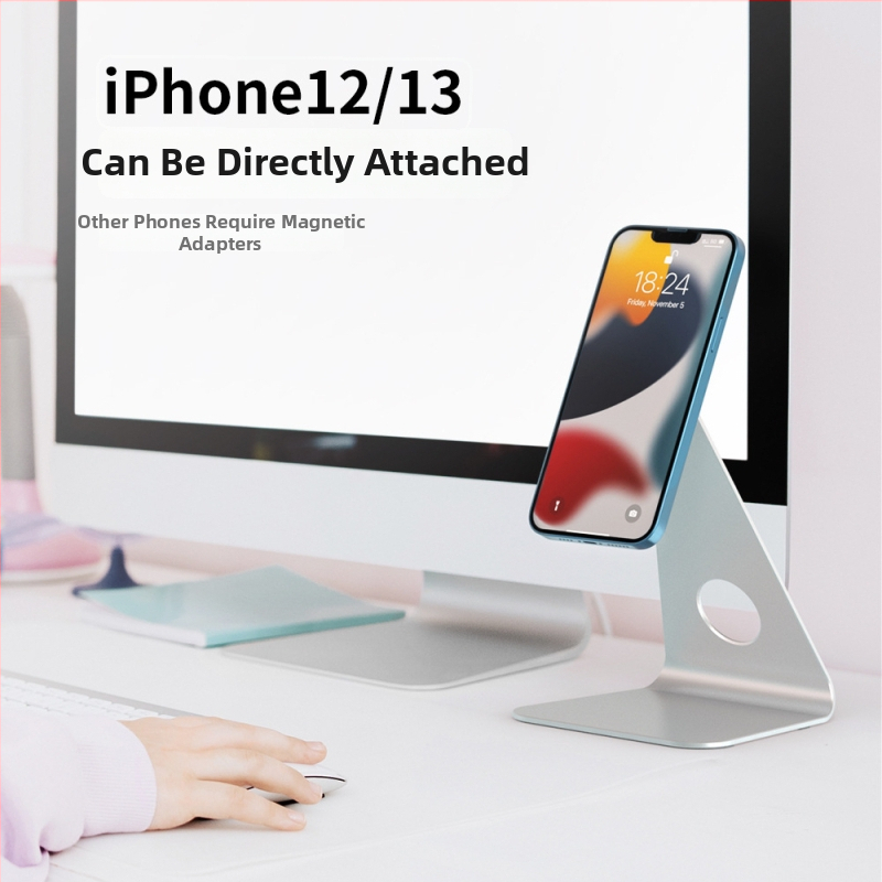 Stolný magnetický držiak pre Apple zariadenia – hliníková zliatina podstavec, model PB01-13, OEM spracovanie, kompatibilný s iPad a iPhone