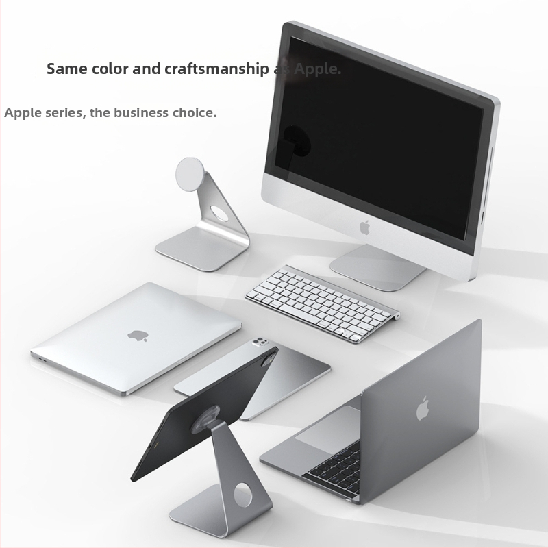 Stolný magnetický držiak pre Apple zariadenia – hliníková zliatina podstavec, model PB01-13, OEM spracovanie, kompatibilný s iPad a iPhone
