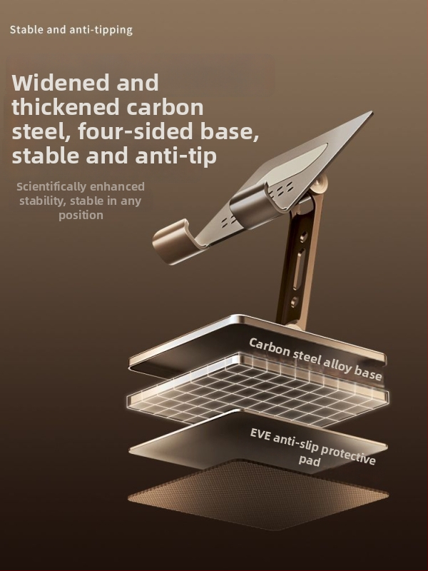 Таблетен държач за маса – алуминиева сплав, регулиращ се, преносим, съвместим с iPad