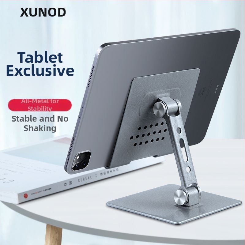 Таблетен държач за маса – алуминиева сплав, регулиращ се, преносим, съвместим с iPad