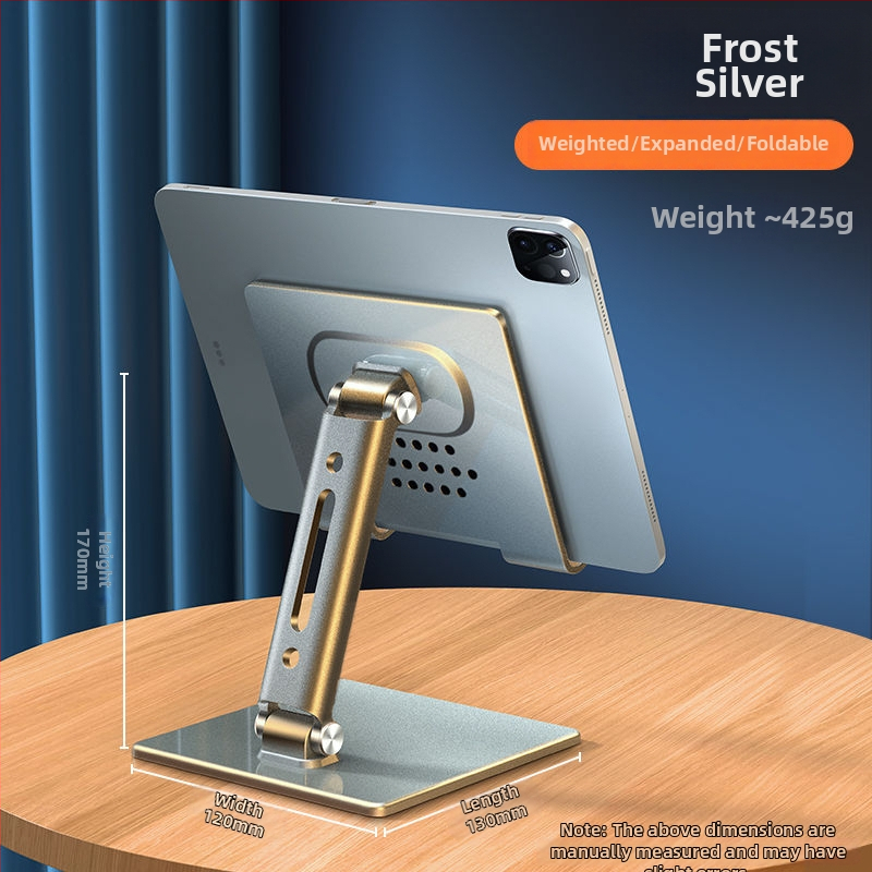 Таблетен държач за маса – алуминиева сплав, регулиращ се, преносим, съвместим с iPad
