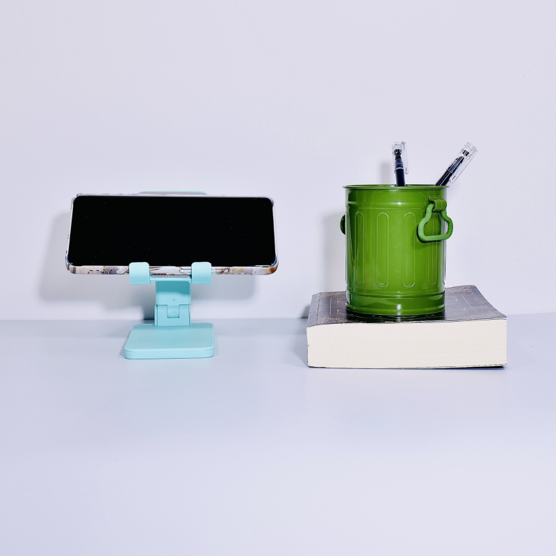 Meijiajie Sklopivi stolni nosač za pametne telefone i tablete – plastičan, prenosan, sklopiv, za fotografije, video i prijenos uživo