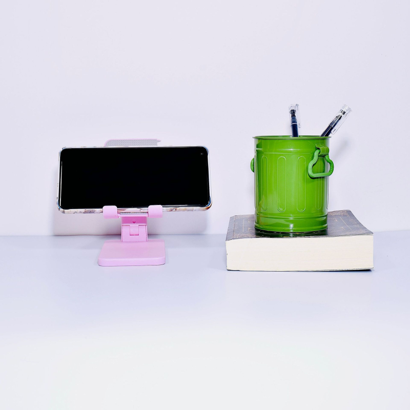 Meijiajie Sklopivi stolni nosač za pametne telefone i tablete – plastičan, prenosan, sklopiv, za fotografije, video i prijenos uživo