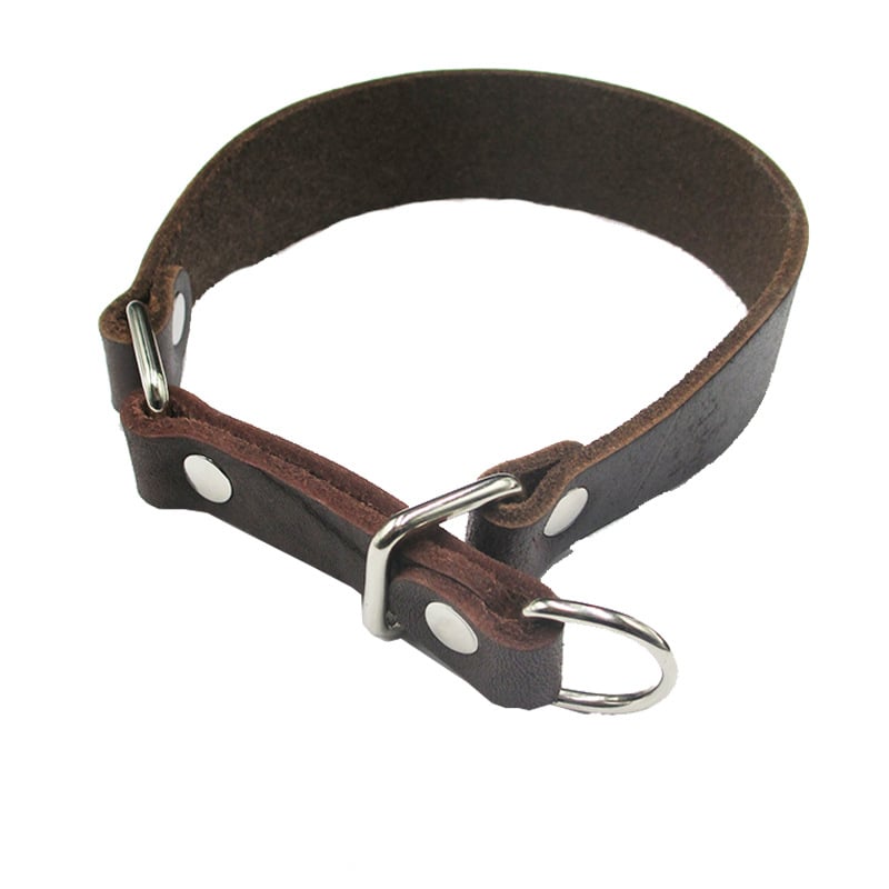 Lu Chong колан за кучета от говежда кожа, регулируем, за Грейхаунд
