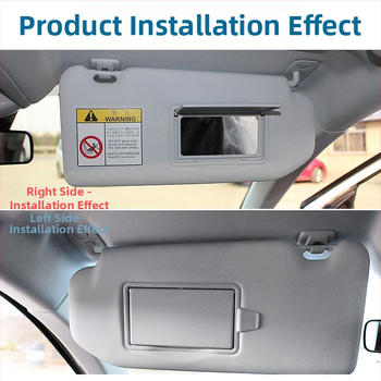 Капак на козметично огледало за слънчев визьор за Peugeot 308S/408/508/4008/3008 без светлина, монтаж snap-on