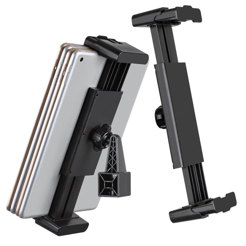 Suport pentru tabletă cu clemă din placă groasă – grosimea clemei 27 mm, articulație cu bilă de 17 mm, greutate 144 g