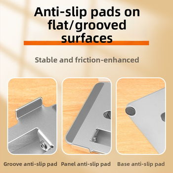 360° въртяща се стойка за лаптоп - сгъваема алуминиева сплав 5052, универсална съвместимост, регулируема височина