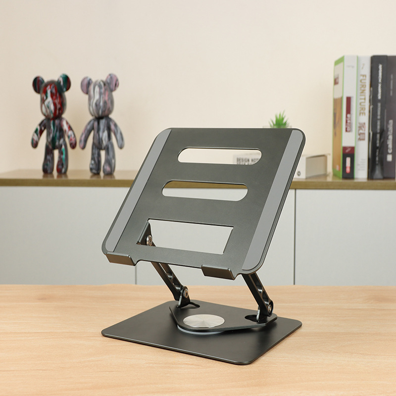 360° въртяща се стойка за лаптоп - сгъваема алуминиева сплав 5052, универсална съвместимост, регулируема височина