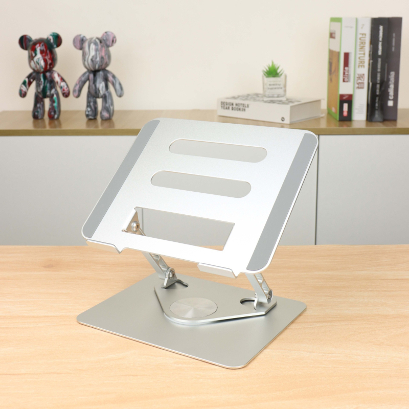 360° въртяща се стойка за лаптоп - сгъваема алуминиева сплав 5052, универсална съвместимост, регулируема височина