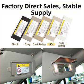 Oukachi козметично огледало за слънчева козирка — Snap-on монтаж, съвместимо с Peugeot 4008/5008/508L/308S и Citroën Tianyi C5