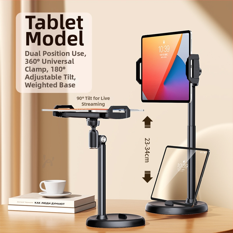 Nadglavni držač za tablete i phablete, povlačni stolni nosač, universalni plastični dizajn