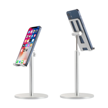 Стойка за настолен телефон и таблет от алуминиева сплав с повдигащ механизъм и въртяща глава, модел OD3