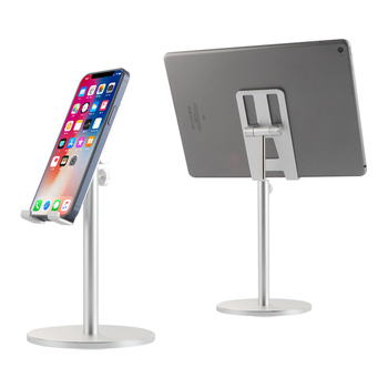 Стойка за настолен телефон и таблет от алуминиева сплав с повдигащ механизъм и въртяща глава, модел OD3