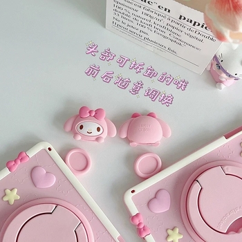 Θήκη προστασίας iPad – Σιλικόνη, μαλακό περίβλημα, σχέδιο κινούμενων σχεδίων; συμβατό με iPad Air 7/6, iPad Pro 10ης γενιάς, iPad 9; υποστηρίζει προσαρμογή; κατασκευή με θερμή πρέσα