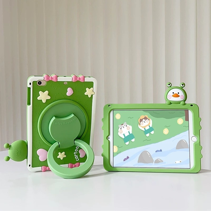 Θήκη προστασίας iPad – Σιλικόνη, μαλακό περίβλημα, σχέδιο κινούμενων σχεδίων; συμβατό με iPad Air 7/6, iPad Pro 10ης γενιάς, iPad 9; υποστηρίζει προσαρμογή; κατασκευή με θερμή πρέσα