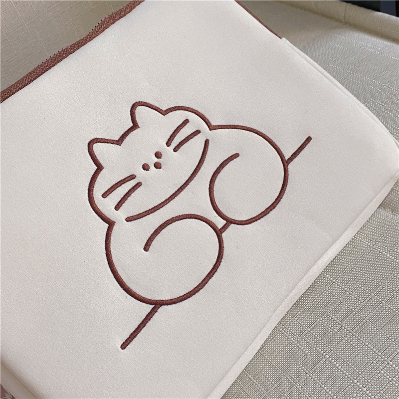 Калъф за таблети и лаптопи със животинска бродерия, нейлонова външна повърхност, подплата от полиестер, дишащ, износоустойчив, против кражба