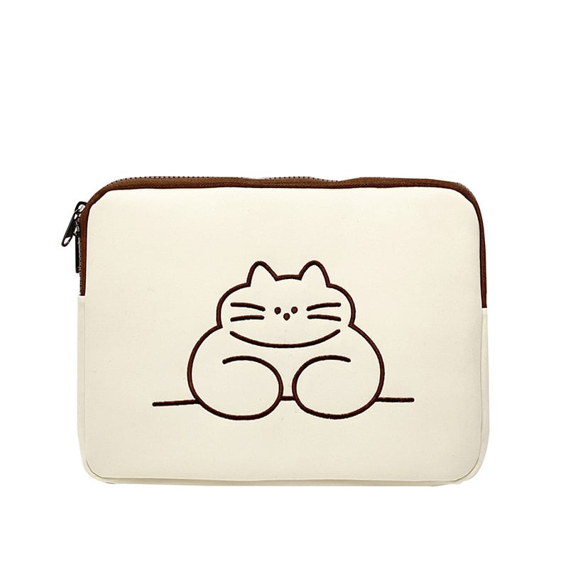 Калъф за таблети и лаптопи със животинска бродерия, нейлонова външна повърхност, подплата от полиестер, дишащ, износоустойчив, против кражба