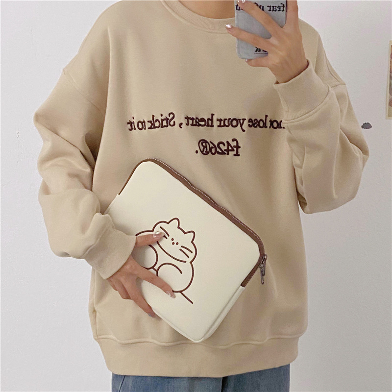 Калъф за таблети и лаптопи със животинска бродерия, нейлонова външна повърхност, подплата от полиестер, дишащ, износоустойчив, против кражба